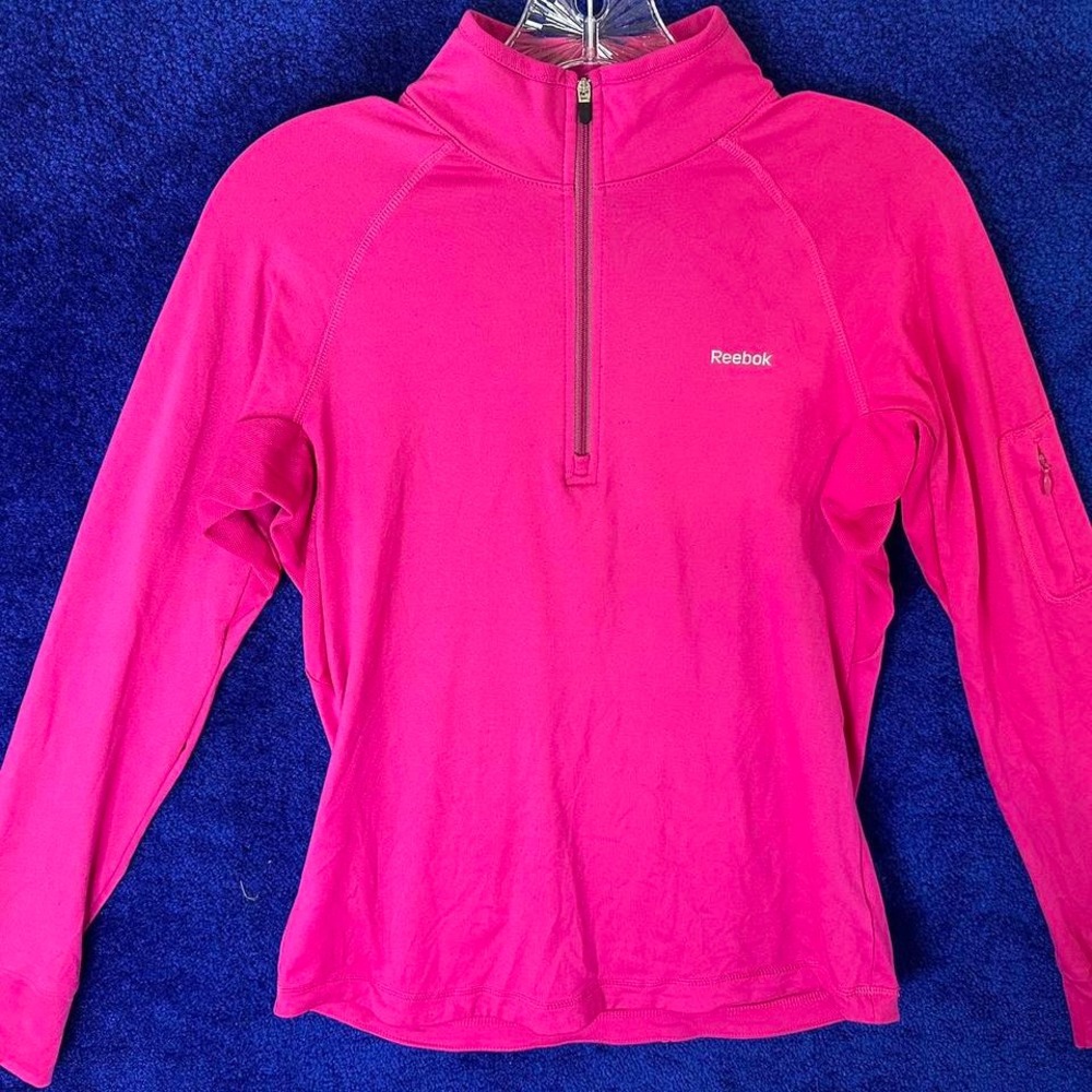 Pink Reebok‎ quarter zip top #pinktop #activewear